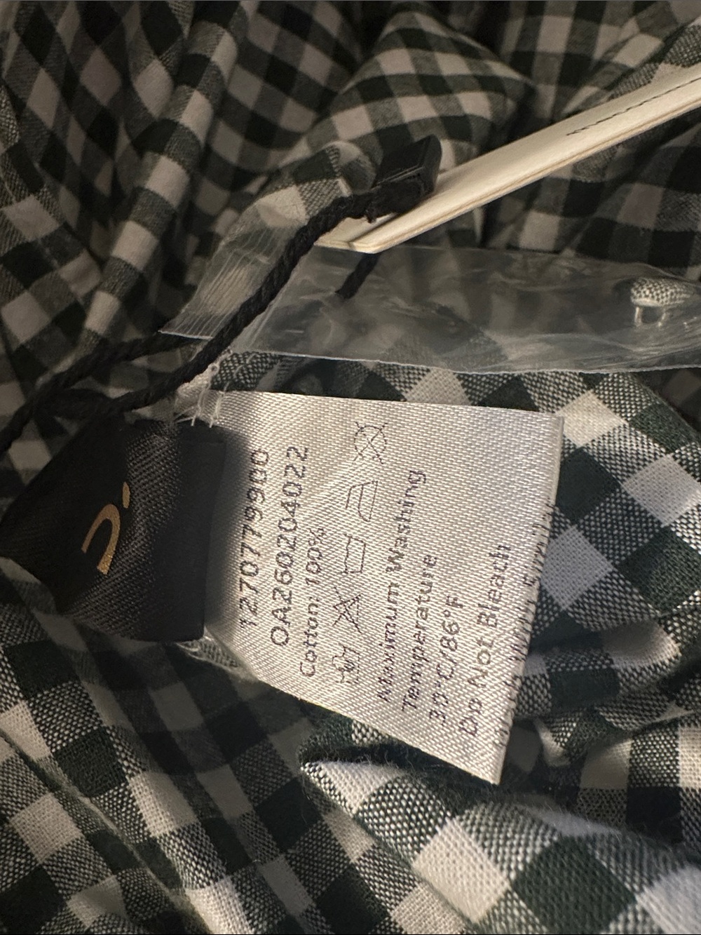New with Tag! Commense Gingham Halter Maxi Dress in Green and White sz L - Picture 7 of 10